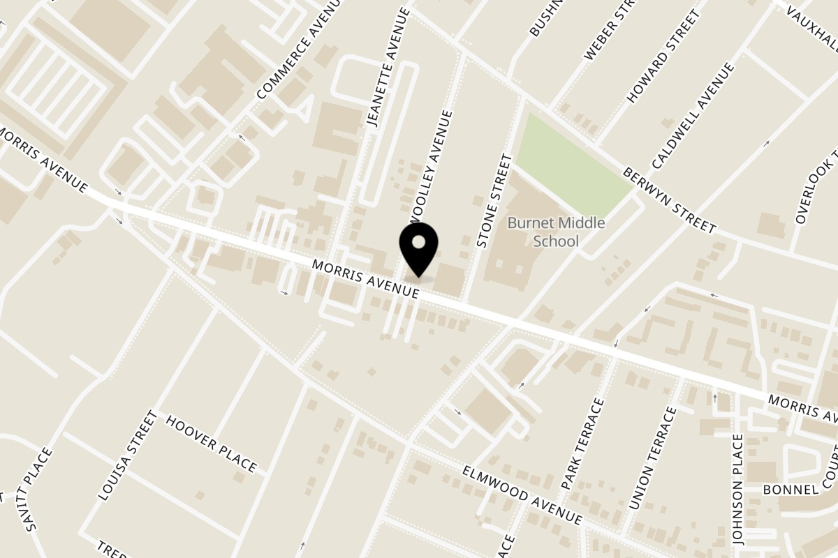 Map showing the location of El Gordo Peruvian Eatery Union Township on 2179 Morris Avenue in Union